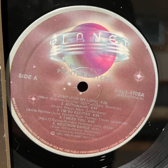 Pointer Sisters – Break Out
Vinyl, LP, Album:
1983
Electronic, Funk / Soul, Pop - Picture 5 of 5